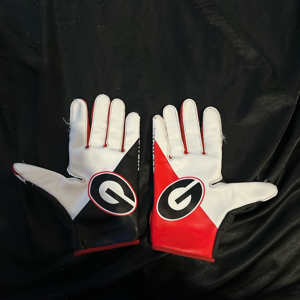Nike Black and Red Gloves